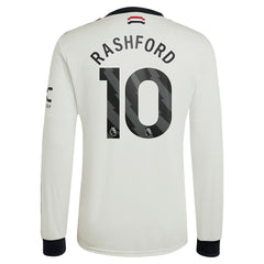 Marcus Rashford Manchester United Originals 2024/25 Third Replica Long Sleeve Jersey Cream - Adidas outlet