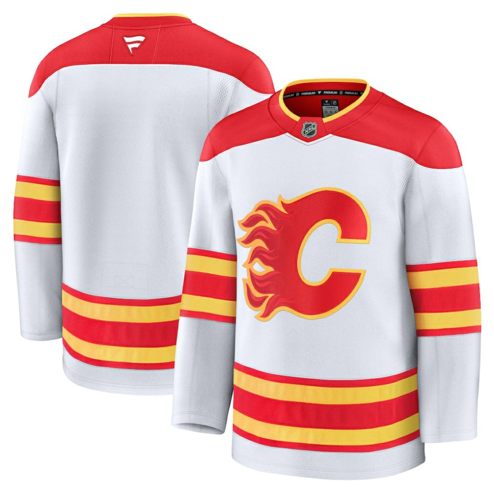 Calgary Flames Fanatics Away Premium Jersey - White - NHL 202015680