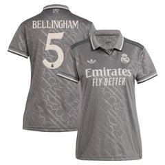 Jude Bellingham Real Madrid Originals Women's 2024/25 Third Replica Player Jersey Charcoal - Adidas