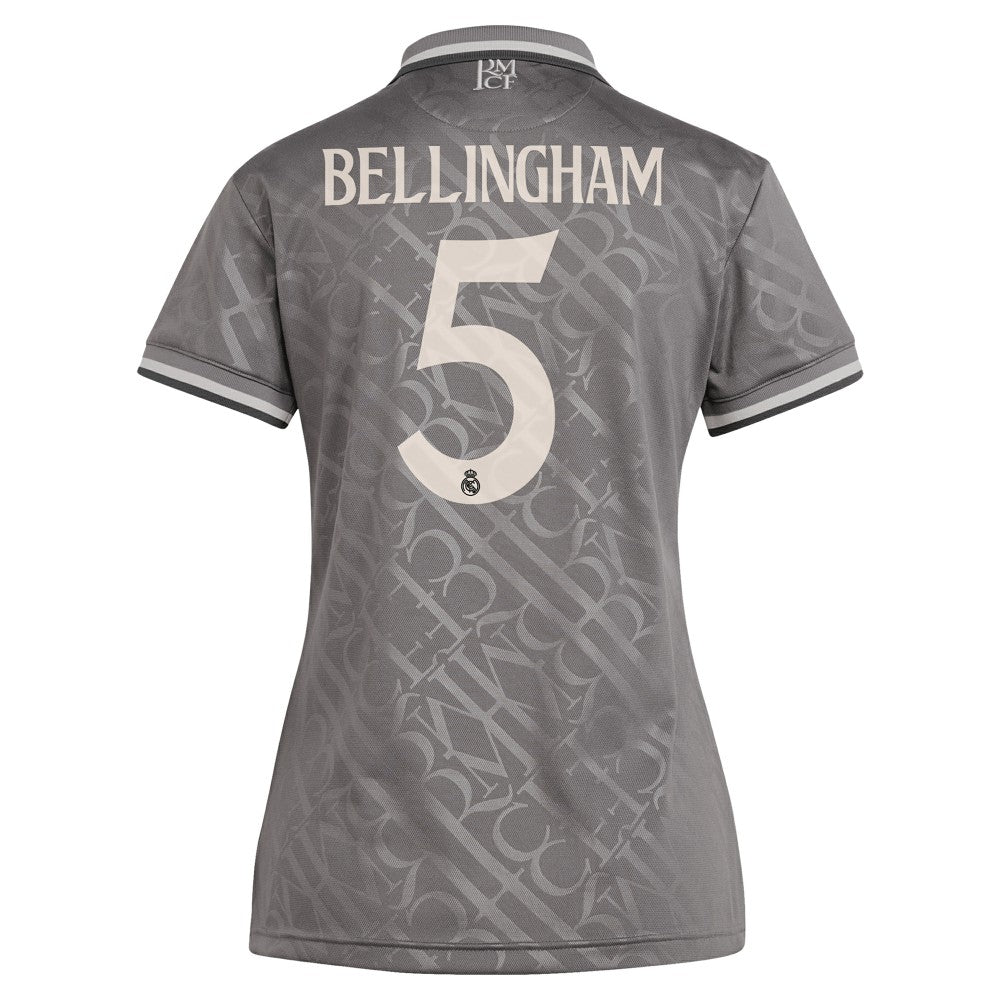 Jude Bellingham Real Madrid Originals Women's 2024/25 Third Replica Player Jersey Charcoal - Adidas