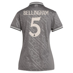 Jude Bellingham Real Madrid Originals Women's 2024/25 Third Replica Player Jersey Charcoal - Adidas