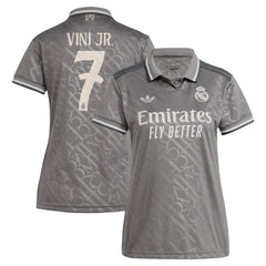 Vini Jr. Real Madrid Originals Women's 2024/25 Third Replica Player Jersey Charcoal - Adidas sale