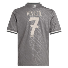 Vini Jr. Real Madrid Originals Youth 2024/25 Third Replica Player Jersey Charcoal - Adidas