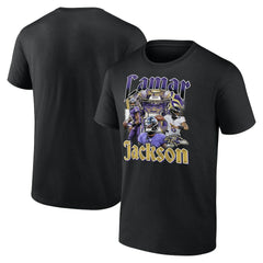Fanatics Lamar Jackson Baltimore Ravens Notorious Player Graphic T-Shirt Black
