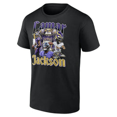 Fanatics Lamar Jackson Baltimore Ravens Notorious Player Graphic T-Shirt Black