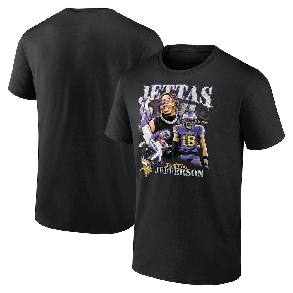 Fanatics Justin Jefferson Minnesota Vikings Notorious Player Graphic T-Shirt Black