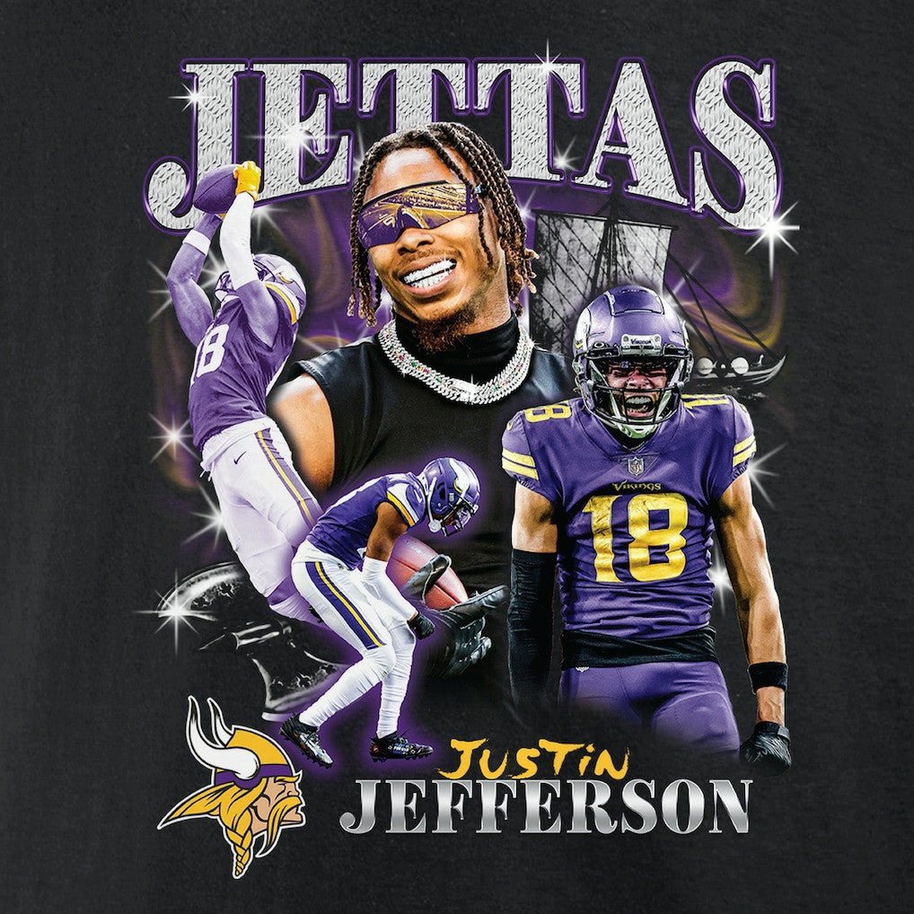 Fanatics Justin Jefferson Minnesota Vikings Notorious Player Graphic T-Shirt Black