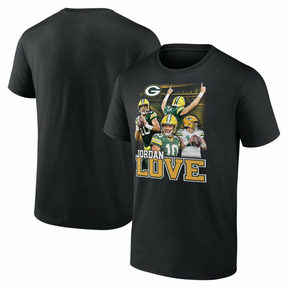 Fanatics Jordan Love Green Bay Packers Notorious Player Graphic T-Shirt Black