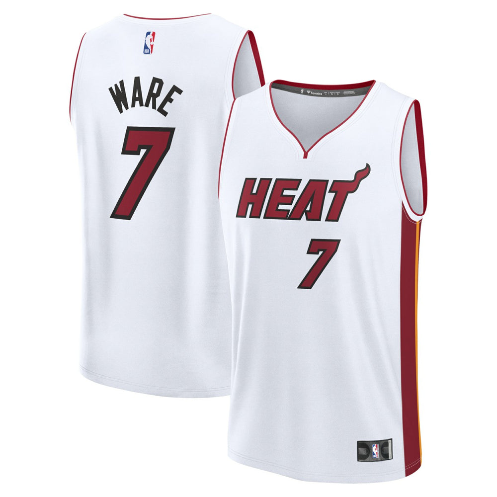 Kel'el Ware Miami Heat Youth Fast Break Replica Player Jersey Association White Edition | Fanatics US