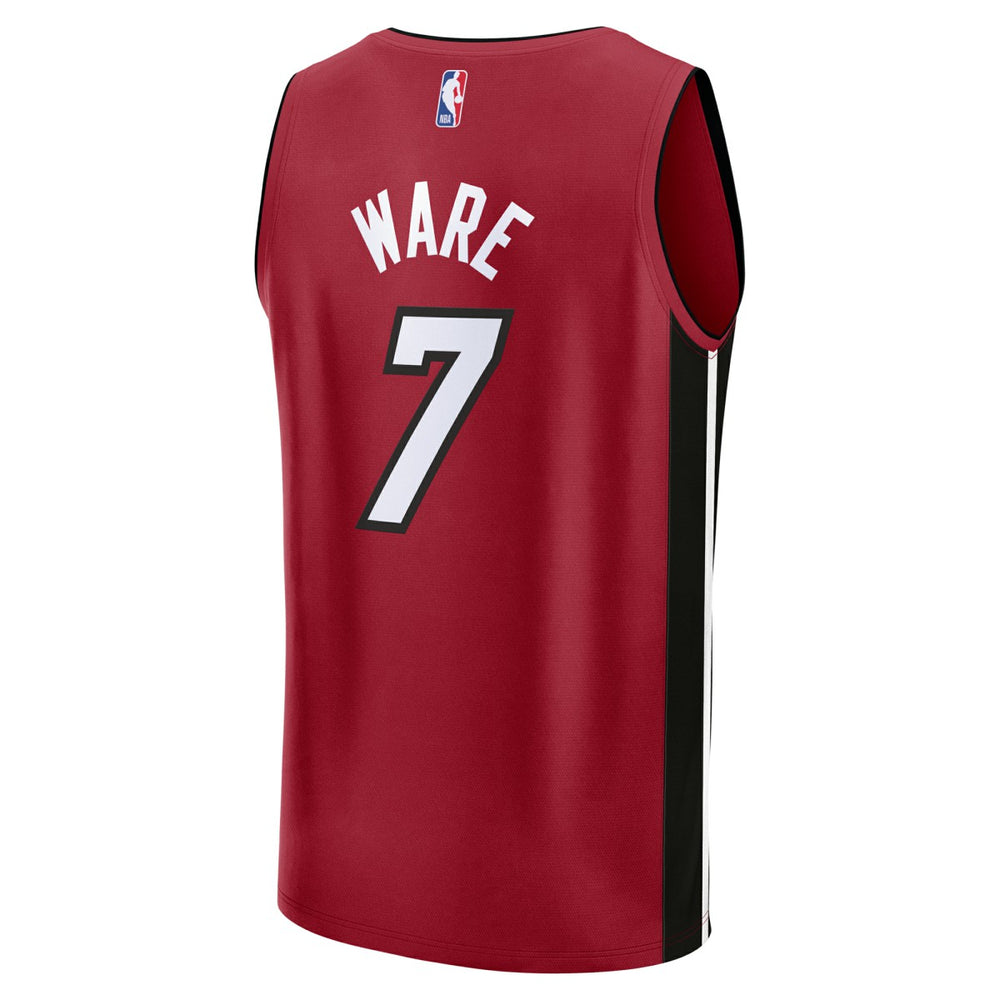 Kel'el Ware Miami Heat Youth Fast Break Player Jersey Statement Edition Red | Fanatics Lifestyle