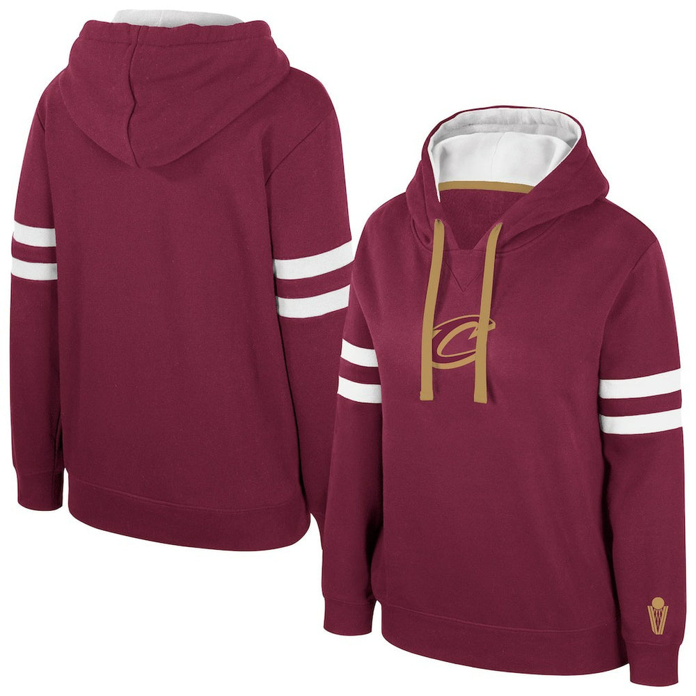 Cleveland Cavaliers Stadium Essentials Women's Road Game Pullover Hoodie Wine