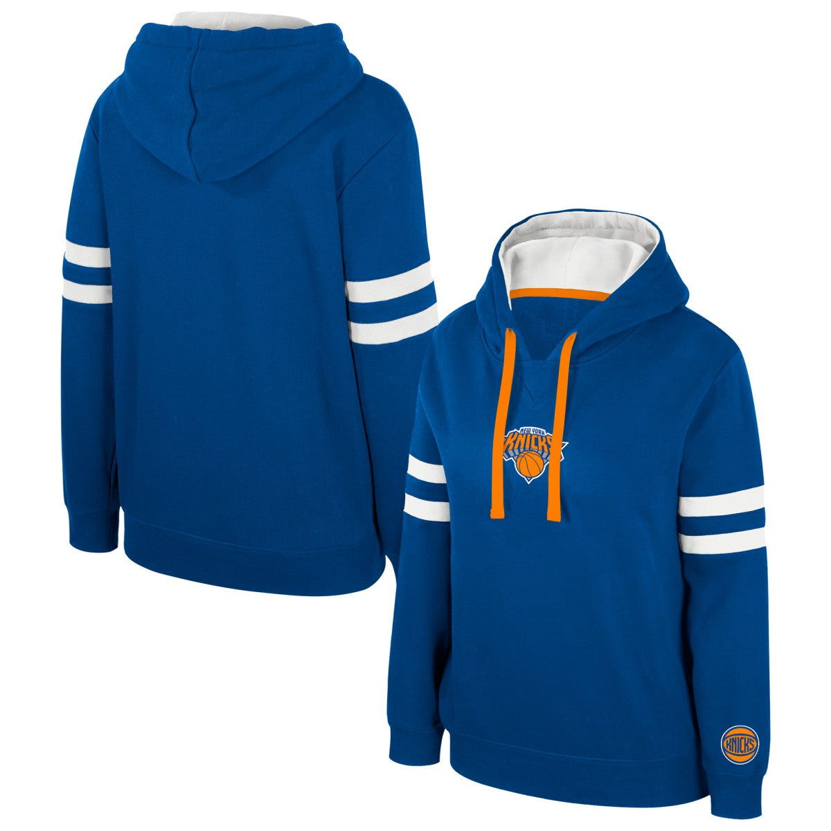 New York Knicks Stadium Essentials Women's Road Game Pullover Hoodie Blue
