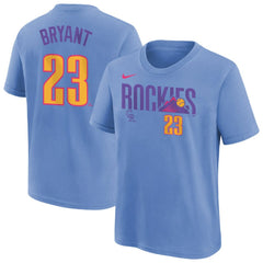 Kris Bryant Colorado Rockies Nike Youth Fuse City Connect Name & Number T-Shirt - Light Blue - Nike Discount