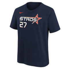 Jose Altuve Houston Astros Nike Youth Fuse City Connect Name & Number T-Shirt - Navy - Nike Online