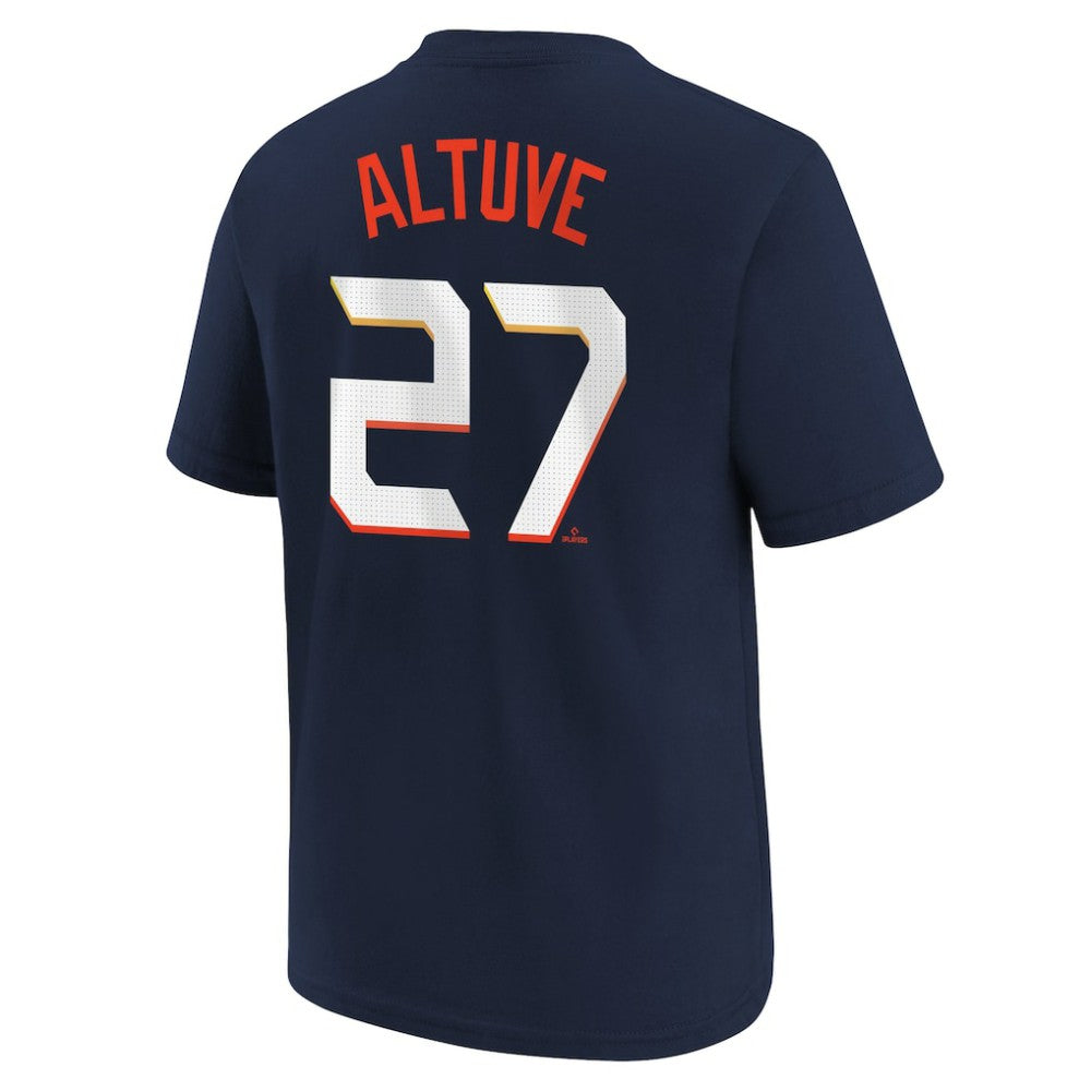 Jose Altuve Houston Astros Nike Youth Fuse City Connect Name & Number T-Shirt - Navy - Nike Online