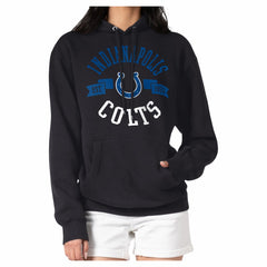 Indianapolis Colts G-III 4Her by Carl Banks Women's Round Team Logo Fleece Tri-Blend Pullover Hoodie Black