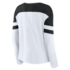 Utah Mammoth Fanatics Women's Frozen Notch Neck Bi-Blend Long Sleeve T-Shirt - White - NHL 202032880