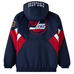 Winnipeg Jets OVO x Starter Half-Zip Hooded Jacket - Navy - NHL 202034617