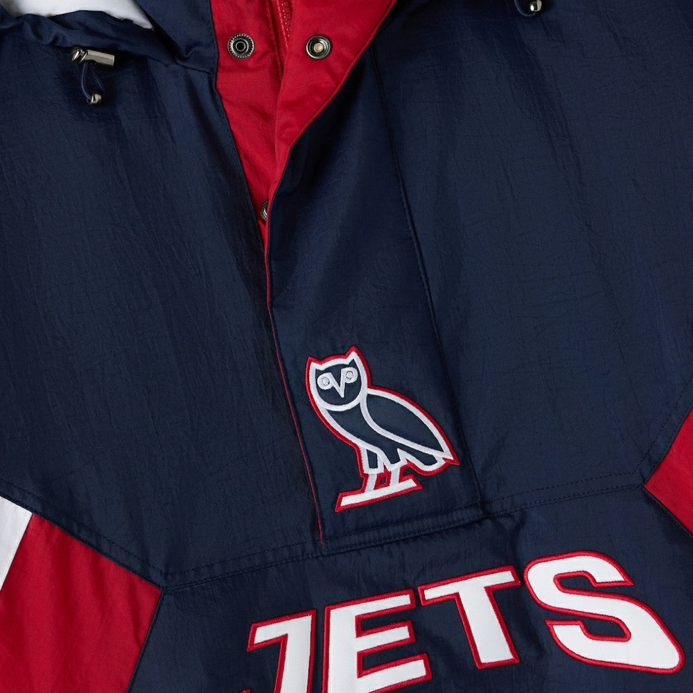 Winnipeg Jets OVO x Starter Half-Zip Hooded Jacket - Navy - NHL 202034617