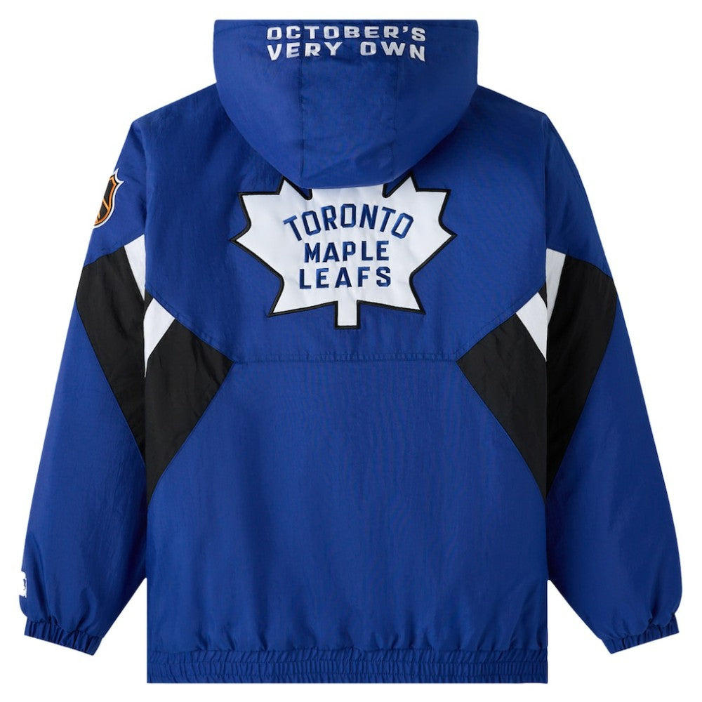 Toronto Maple Leafs OVO x Starter Half-Zip Hooded Jacket - Blue - NHL 202034620