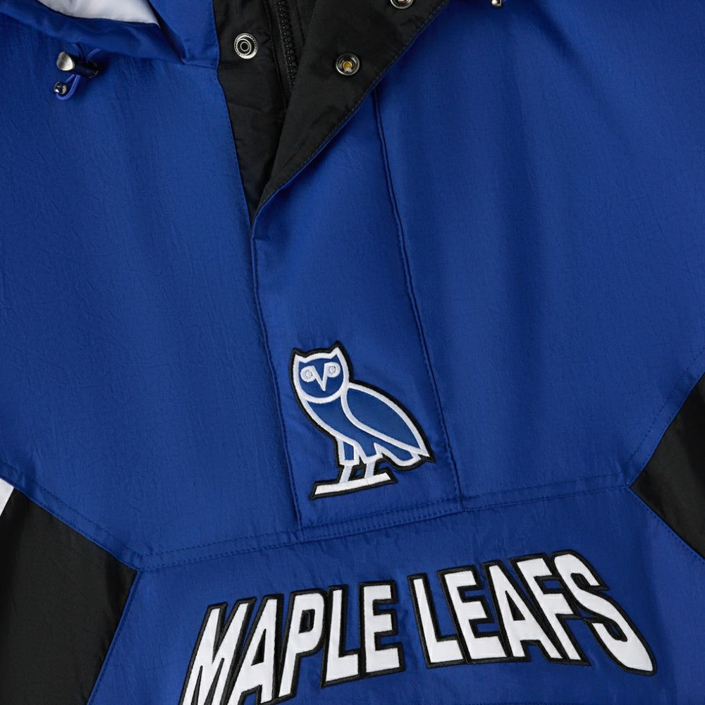Toronto Maple Leafs OVO x Starter Half-Zip Hooded Jacket - Blue - NHL 202034620