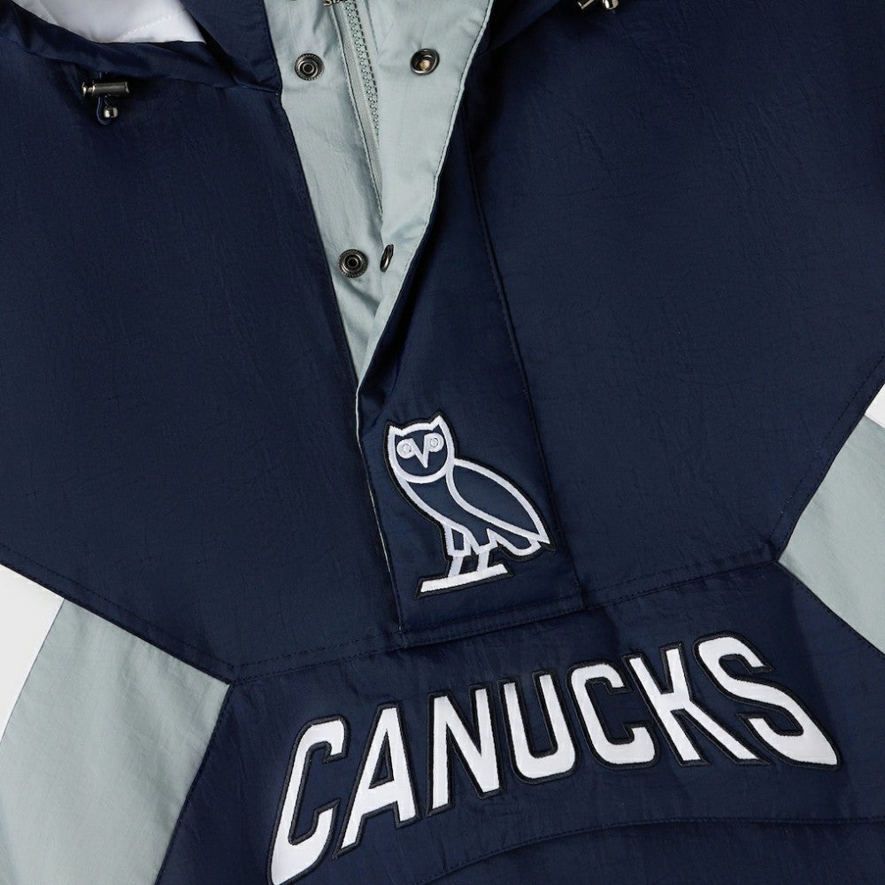 Vancouver Canucks OVO x Starter Half-Zip Hooded Jacket - Blue - NHL 202034621
