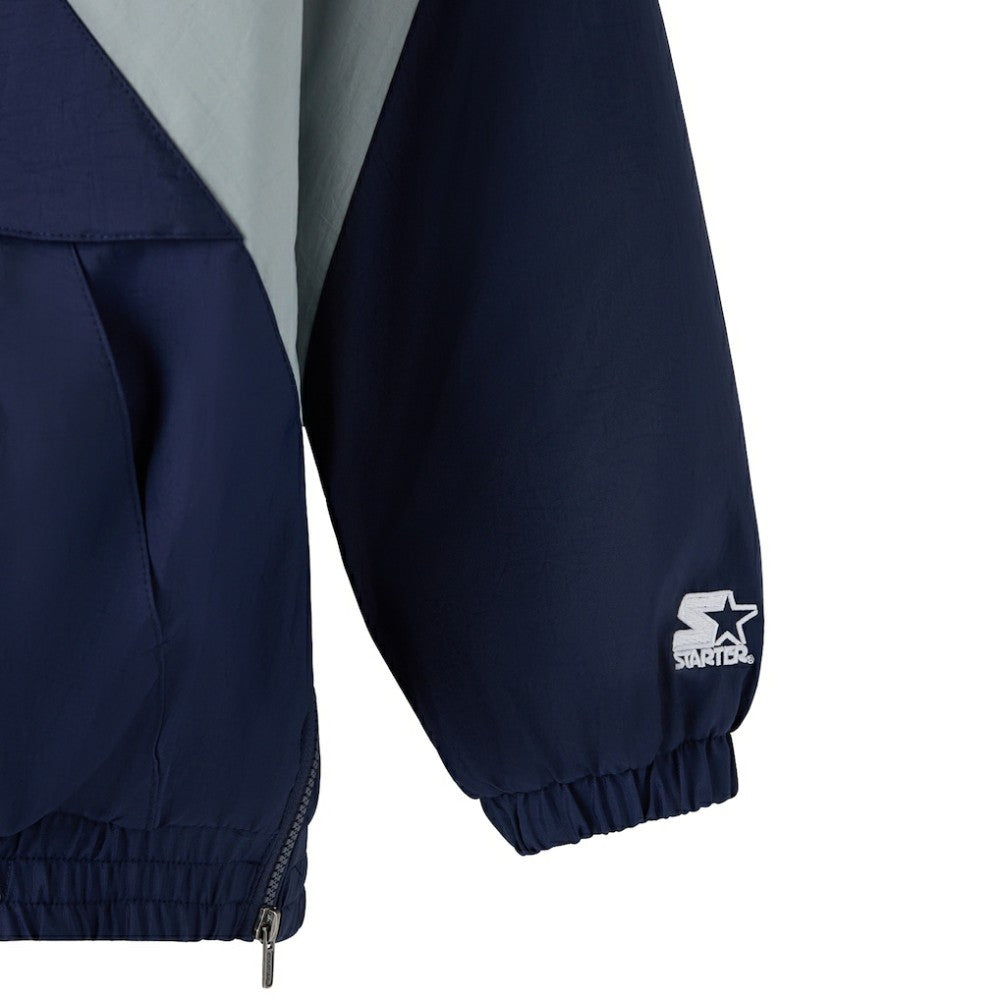 Vancouver Canucks OVO x Starter Half-Zip Hooded Jacket - Blue - NHL 202034621