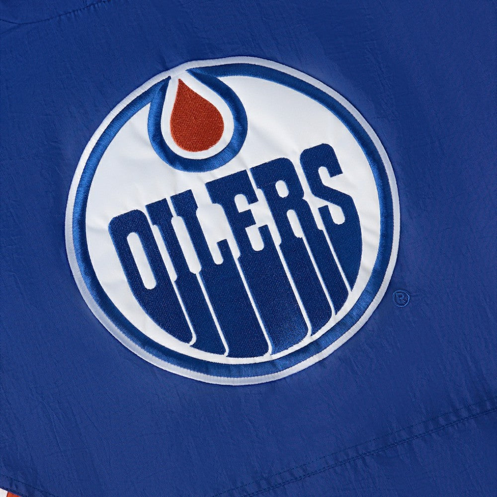 Edmonton Oilers OVO x Starter Half-Zip Hooded Jacket - Royal - NHL 202034622