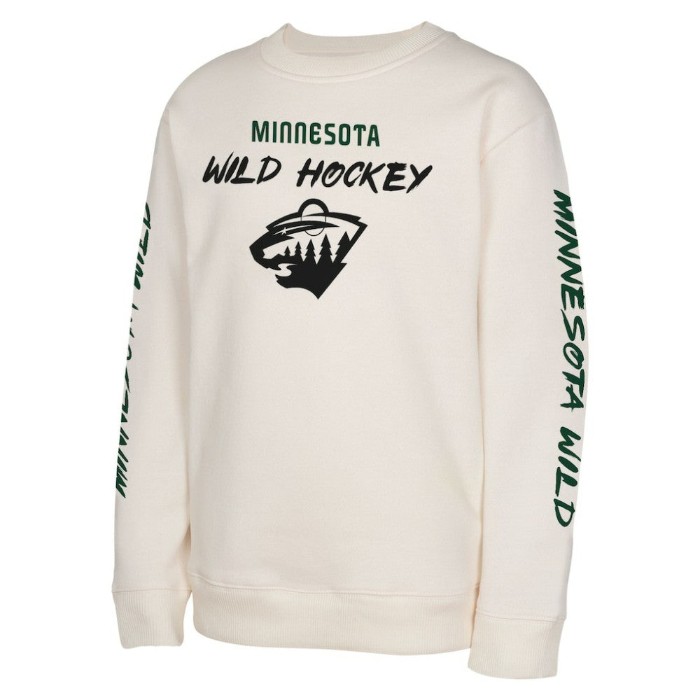 Minnesota Wild Youth Star Power Pullover Sweatshirt - Cream - NHL 202034691