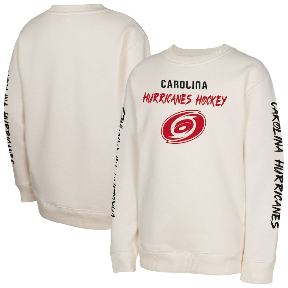 Carolina Hurricanes Youth Star Power Pullover Sweatshirt - Cream - NHL 202034692