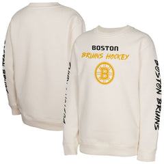 Boston Bruins Youth Star Power Pullover Sweatshirt - Cream - NHL 202034696