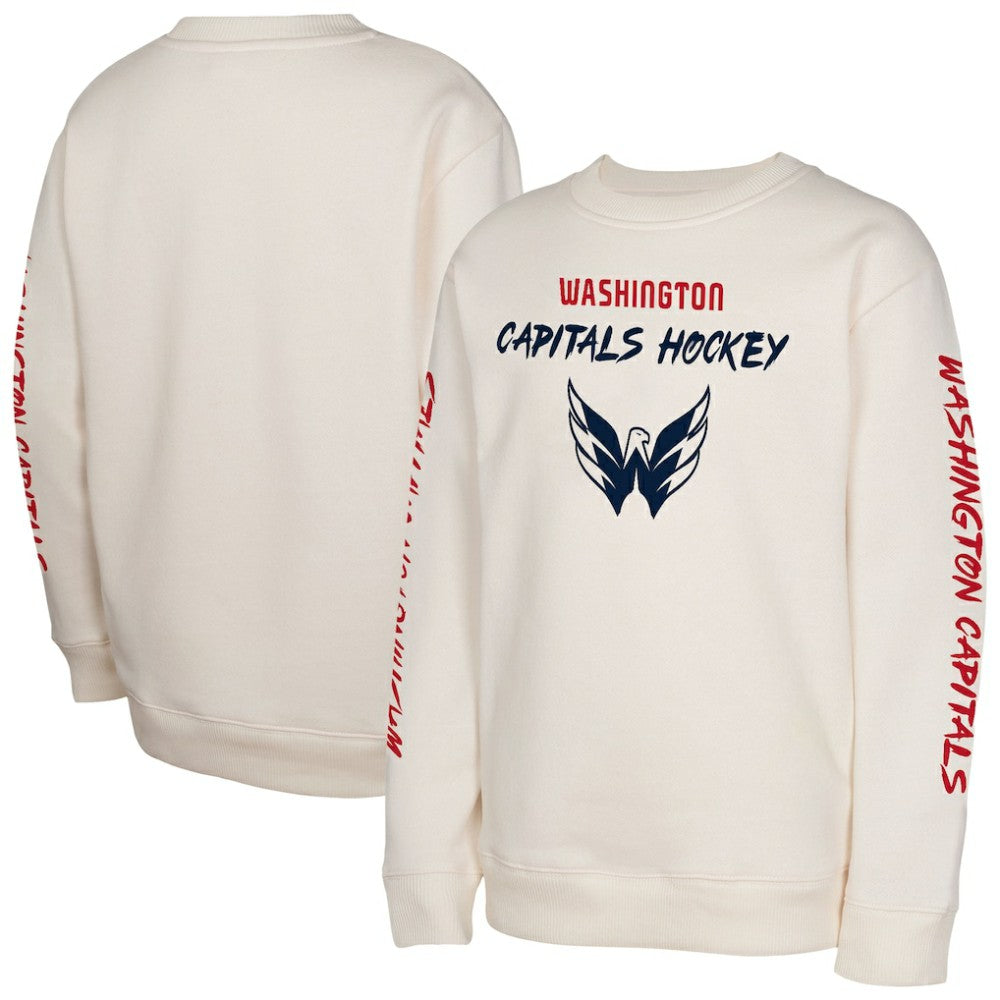 Washington Capitals Youth Star Power Pullover Sweatshirt - Cream - NHL 202034697