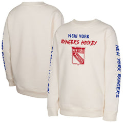 New York Rangers Youth Star Power Pullover Sweatshirt - Cream - NHL 202034703