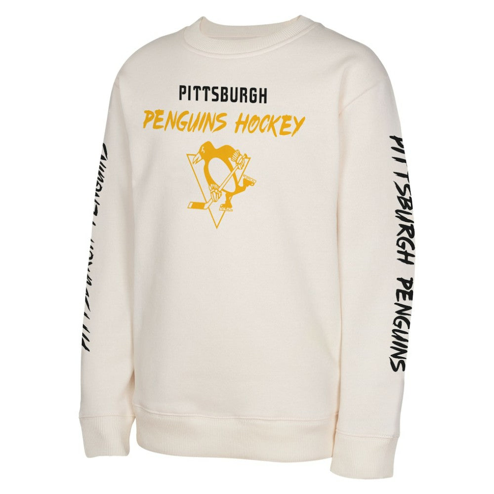 Pittsburgh Penguins Youth Star Power Pullover Sweatshirt - Cream - NHL 202034704