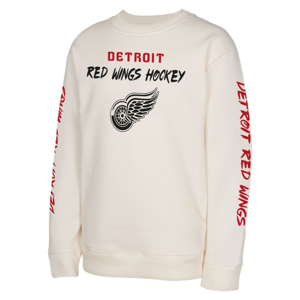 Detroit Red Wings Youth Star Power Pullover Sweatshirt - Cream - NHL 202034706
