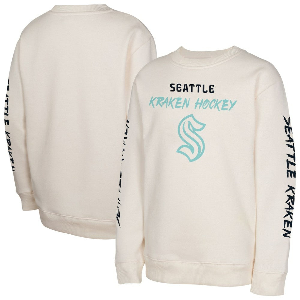 Seattle Kraken Youth Star Power Pullover Sweatshirt - Cream - NHL 202034707