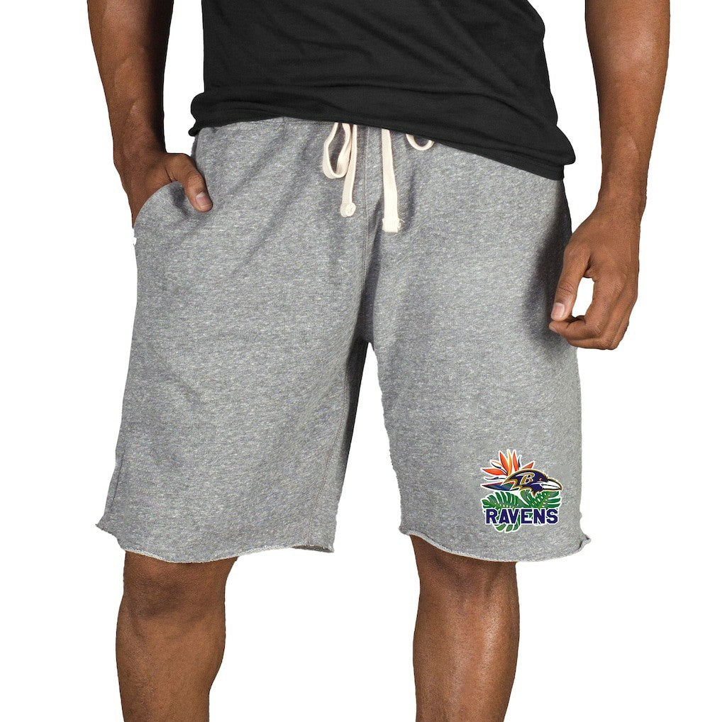 Baltimore Ravens Concepts Sport Mainstream Tri-Blend Shorts Gray