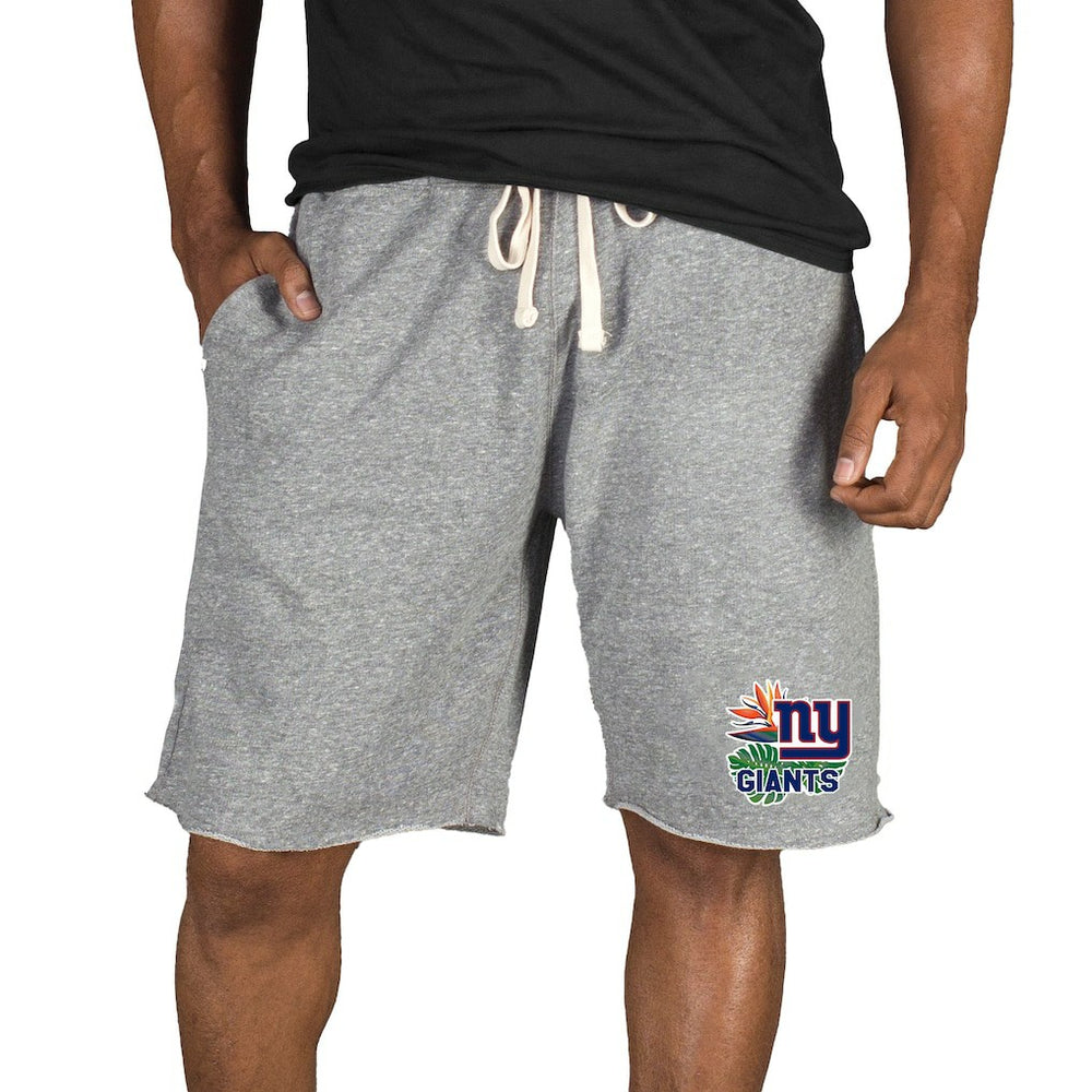 New York Giants Concepts Sport Mainstream Tri-Blend Shorts Gray