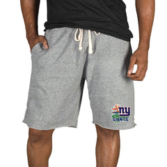 New York Giants Concepts Sport Mainstream Tri-Blend Shorts Gray