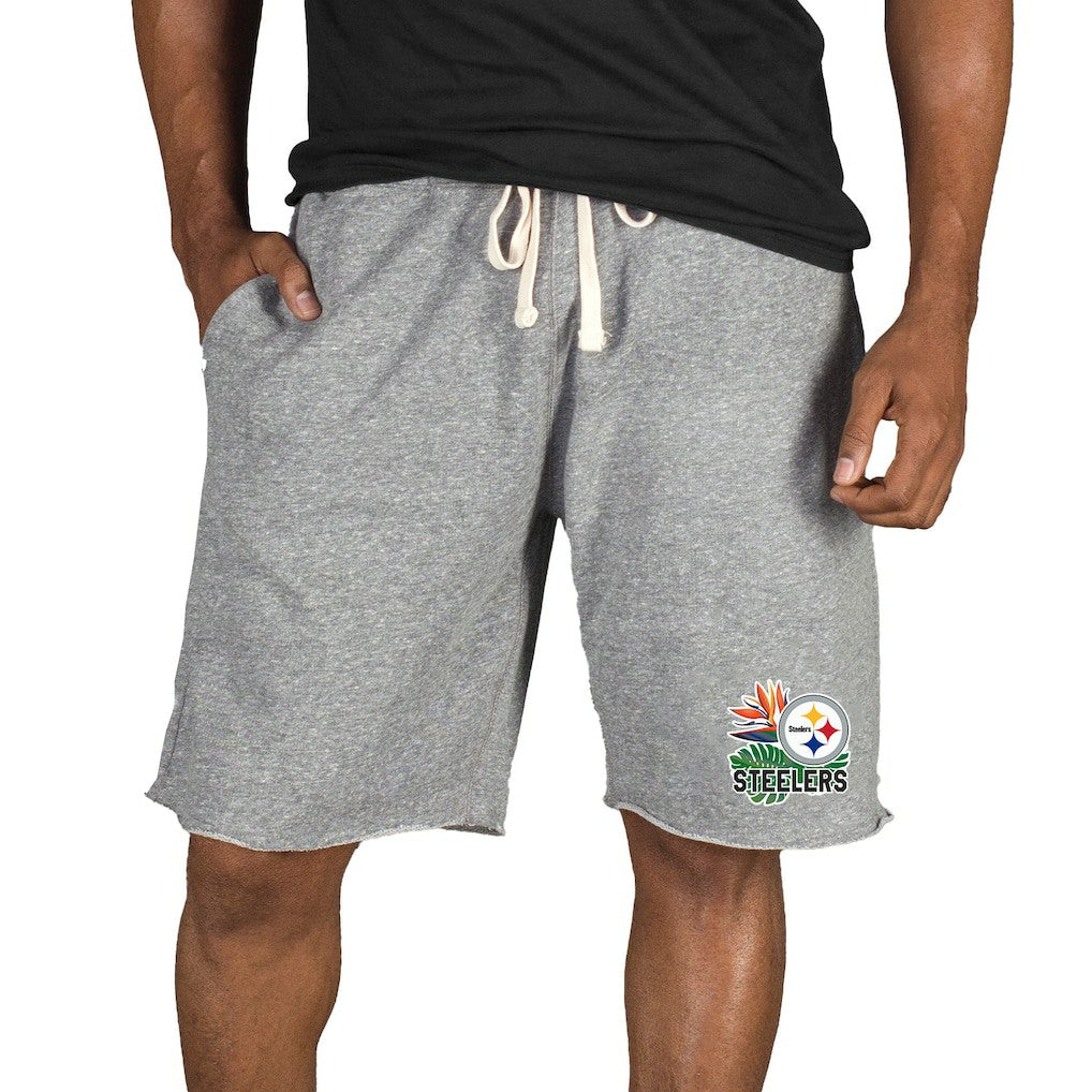 Pittsburgh Steelers Concepts Sport Mainstream Tri-Blend Shorts Gray