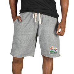 Pittsburgh Steelers Concepts Sport Mainstream Tri-Blend Shorts Gray