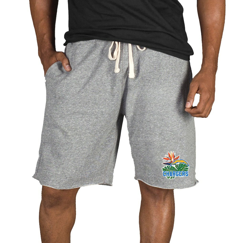 Los Angeles Chargers Concepts Sport Mainstream Tri-Blend Shorts Gray