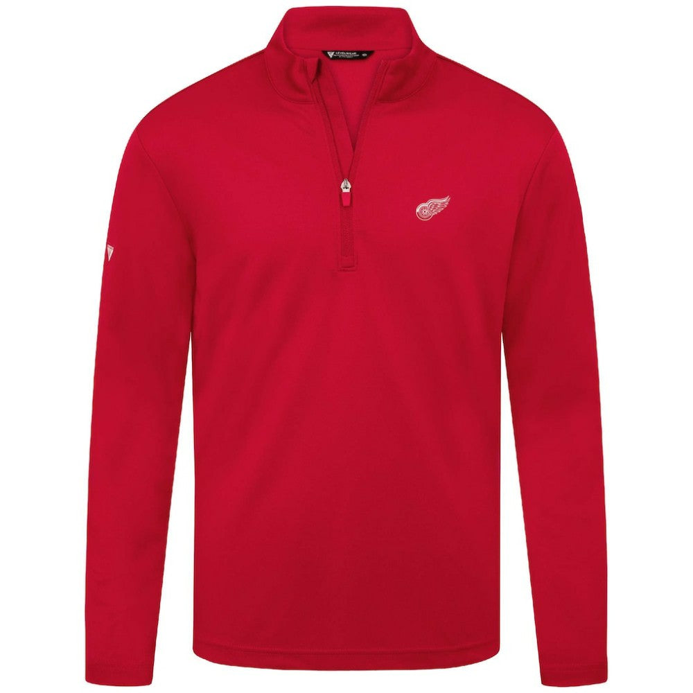 Detroit Red Wings Levelwear Heron Insignia Core Quarter-Zip Jacket - Red - NHL 202038709