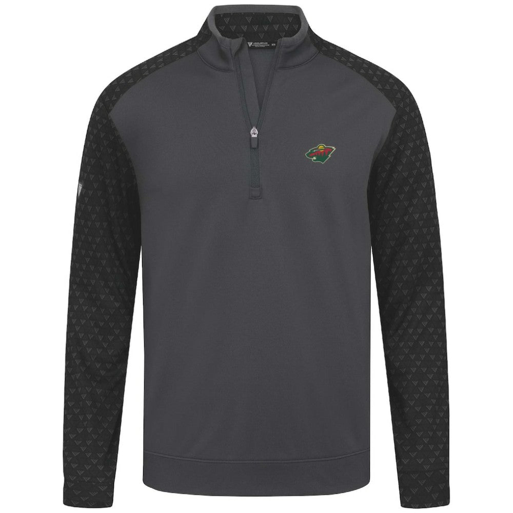 Minnesota Wild Levelwear Aztec Insignia Core Quarter-Zip Pullover Top - Charcoal - NHL 202038728