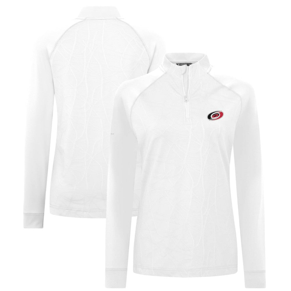 Carolina Hurricanes Levelwear Women's Amethyst Insignia Core Quarter-Zip Jacket - White - NHL 202038760