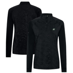 Dallas Stars Levelwear Women's Amethyst Insignia Core Quarter-Zip Jacket - Black - NHL 202038765