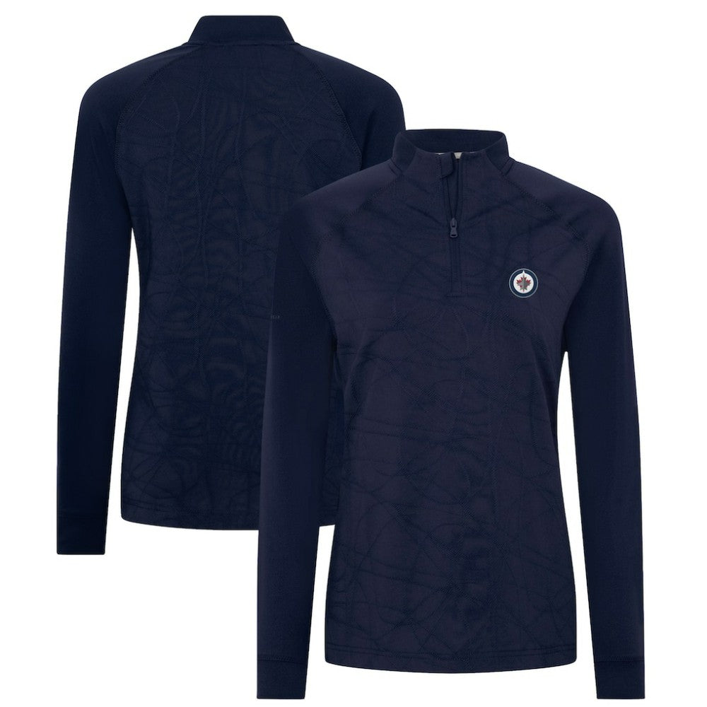 Winnipeg Jets Levelwear Women's Amethyst Insignia Core Quarter-Zip Jacket - Navy - NHL 202038768