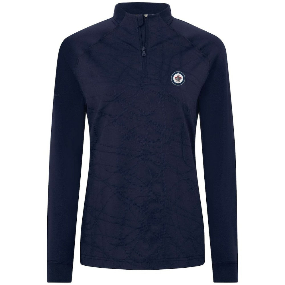 Winnipeg Jets Levelwear Women's Amethyst Insignia Core Quarter-Zip Jacket - Navy - NHL 202038768