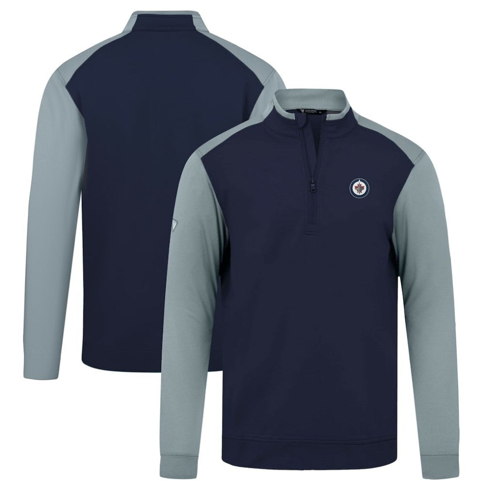 Winnipeg Jets Levelwear Bayou Insignia Core Quarter-Zip Pullover Top - Navy - NHL 202038797