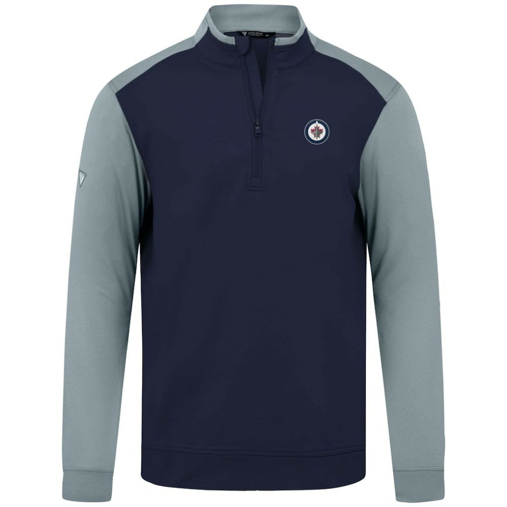 Winnipeg Jets Levelwear Bayou Insignia Core Quarter-Zip Pullover Top - Navy - NHL 202038797